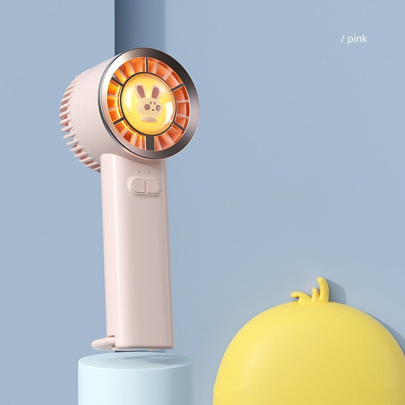 Ice Cooling Fan Handheld USB Rechargeable
